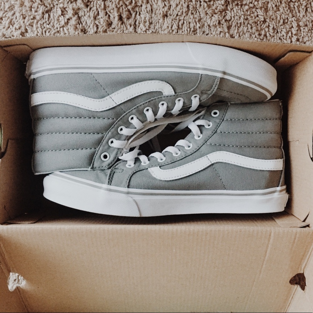 Grey High Top Skater Vans Sneakers
